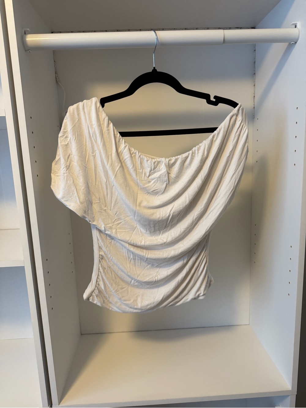 Fashion Nova White Off Shoulder Ruched Top 1XL